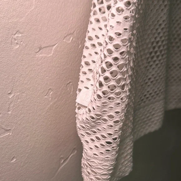 lululemon athletica White Mesh Short Sleeve Top - Picture 3 of 3